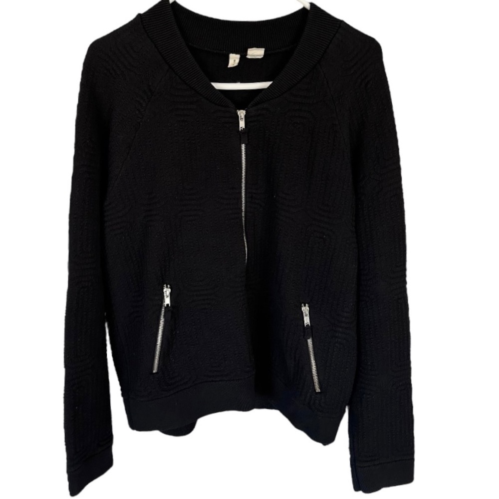 Moth Anthropologie Textured Zip Front Sweater Size L